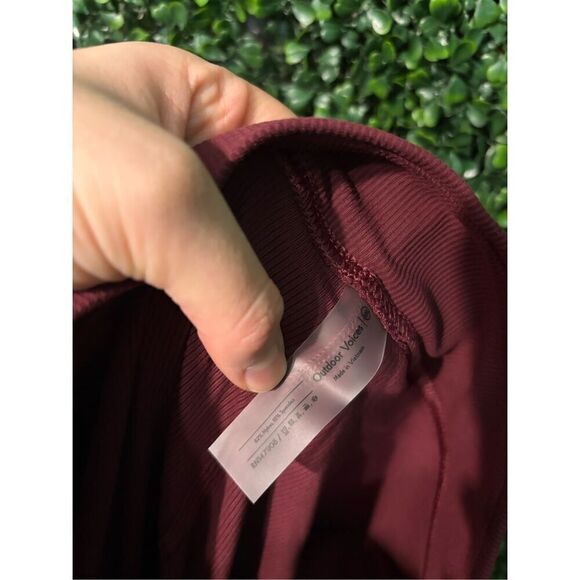 Outdoor Voices Rib Kick Flare Pants NWT Sz 2XL Shiraz Red - Picture 5 of 7